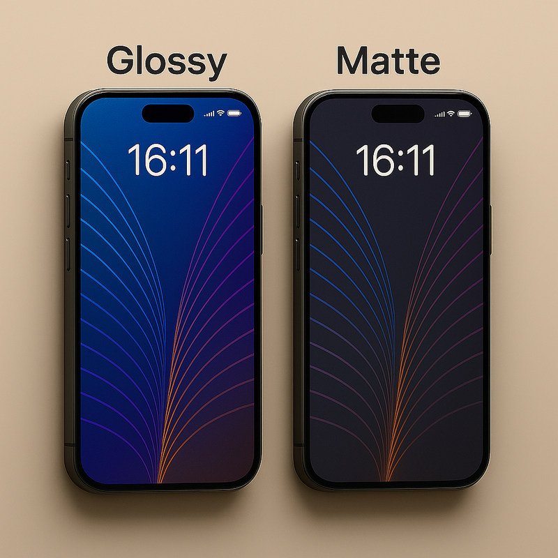 Сравнение глянцевого и матового защитных стёкол для iPhone